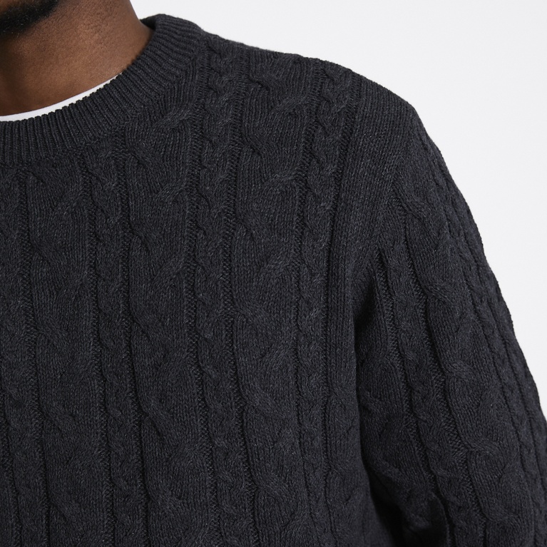 Cable-knit sweater "Tage" Dark Grey